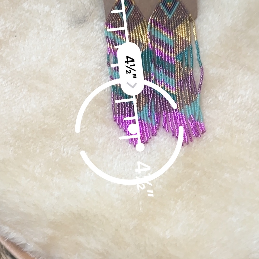 Higher Vibe Design NWT boho Multicolor Beaded Earrings - Picture 2 of 2